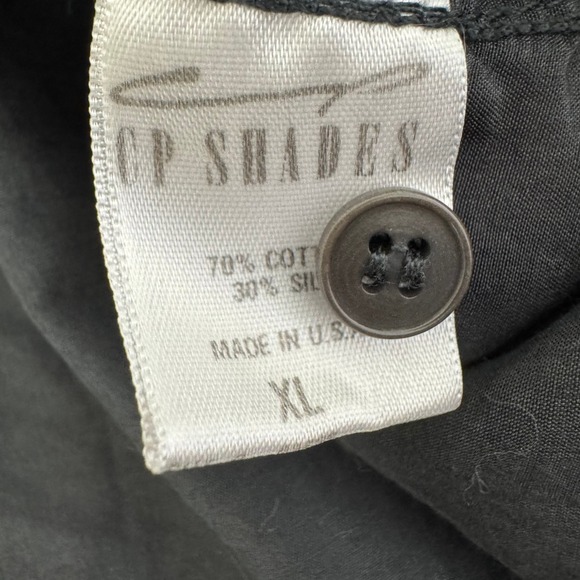 CP Shades Cotton/Silk Button Front Top - Picture 7 of 10